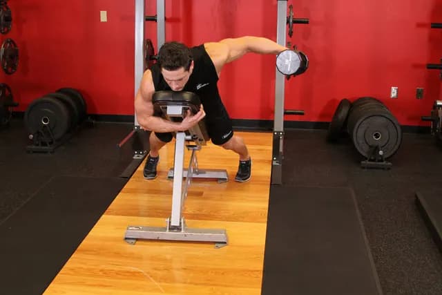 Elevação Lateral Posterior Unilateral Deitado com Halter