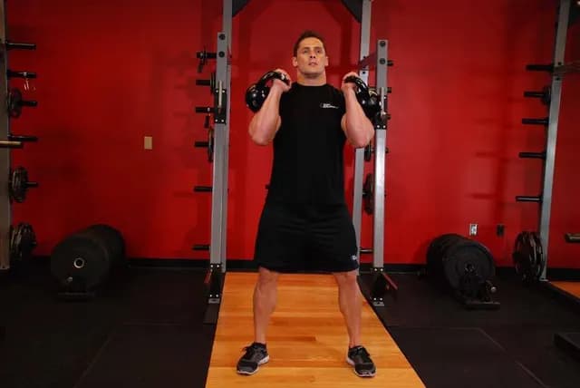 Agachamento Frontal com Duas Kettlebells